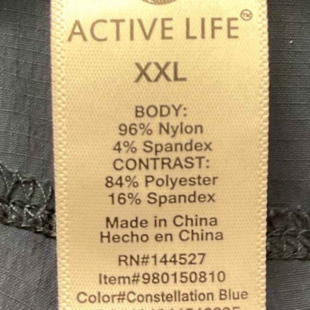 ACTIVE LIFE BLUE STRETCH COMFORT WAIST SHORTS PLUS - Picture 7 of 8